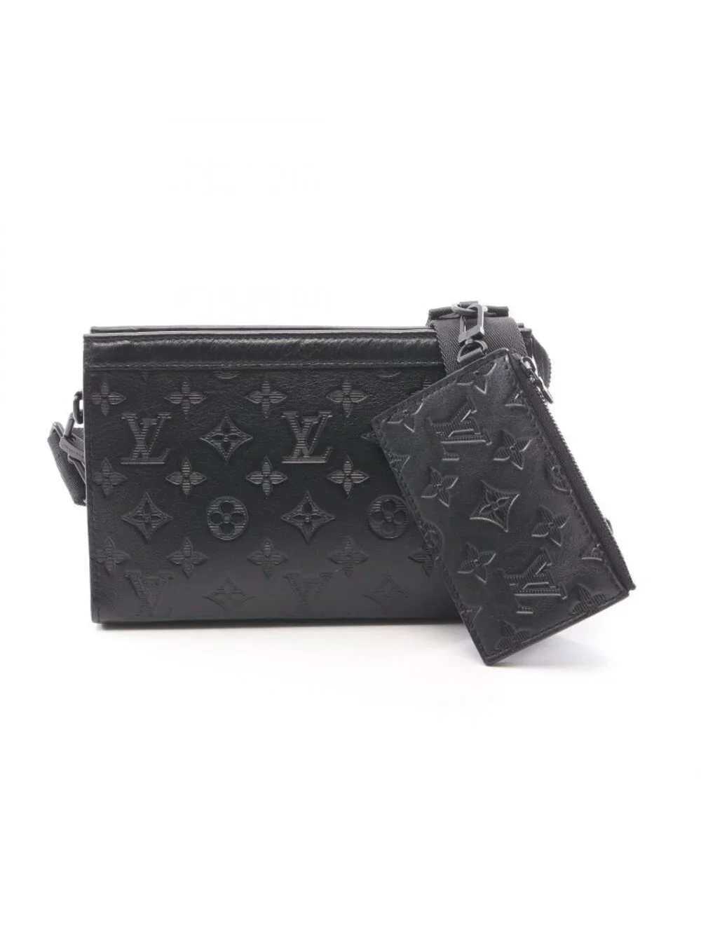 Louis Vuitton Shoulder Bag Gaston Wearable Wallet Noir Leather